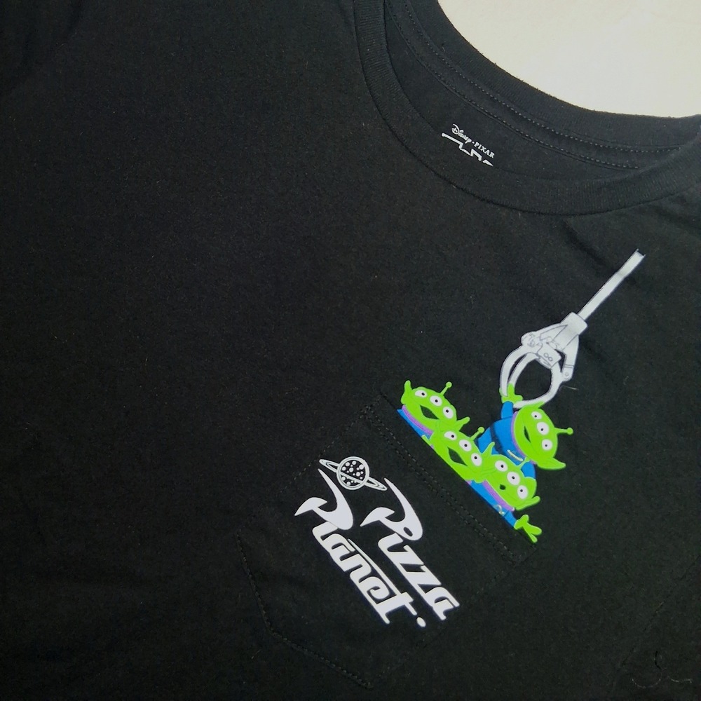 Disney Pixar Toy Story Pizza Planet Black Short Sleeve Tee